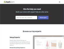 Tablet Screenshot of experts.shopify.com